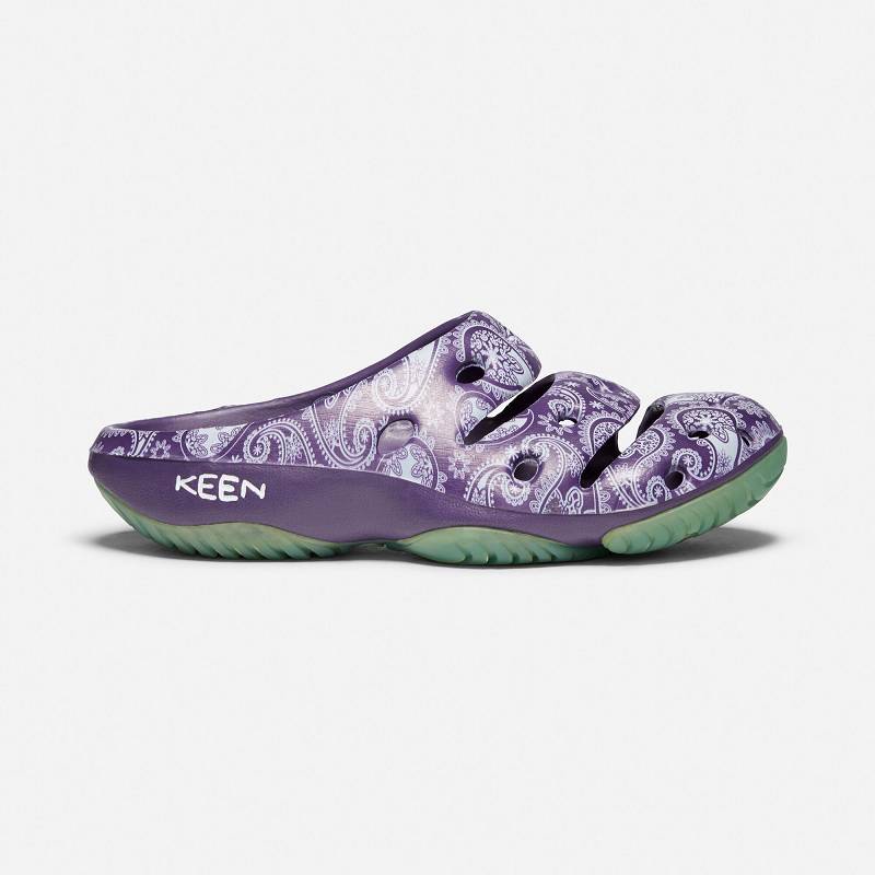 Keen Yogui Arts Pantoletten Herren DE-97310 Edomurasaki/Glow In The Dark Wasabi - Keen Herrenschuhe